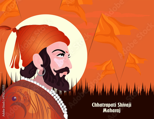 Vector Illustration of Chatrapati Shivaji Maharaj, Maratha clan from Maharashtra, India. Chhatrapati shivaji maharaj jayanti.