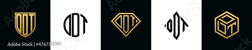 Initial letters DDT logo designs Bundle
