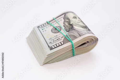 American dollars isolated on white. Business concept.