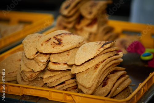 Piled set of riguas food from el salvador