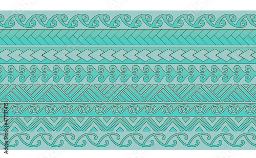 polynesian maori pattern vector illustration wallpaper tile tatto design line tribal color 문신도안 건대타투 마오리