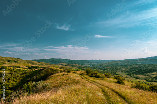 The valley - Chiojdului valley, Pietriceaua, Chiojd village area, Buzau county, Siriu mountains, Romania,