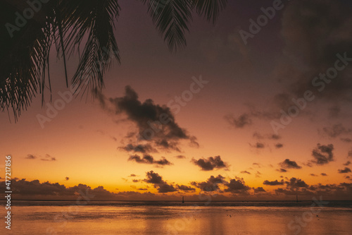 French Polynesia islands in the South Pacific Ocean Mo'orea, Tahiti, and Fakarava