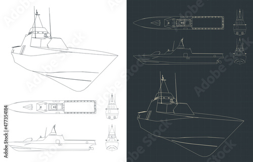 Modern stealth corvette blueprints