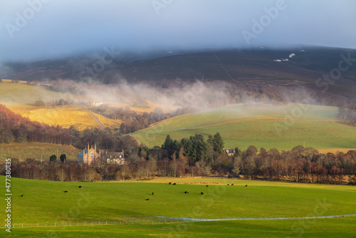 GLENFIDDICH, MORAY, SCOTLAND - 28 DECEMBER 2021: This is a scene of the mist clearing from the hills in Moray, Scotland on 28 December 2021. Credit - JASPERIMAGE/AlamyLiveNews