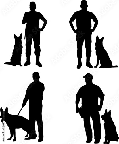 Police K9 Dog Unit Silhouette Pack
