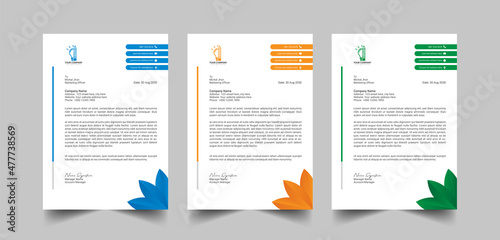 Modern business letterhead template design. creative letterhead design