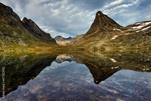 View of the mountain range, Jotunheimen National Park in Central Norway