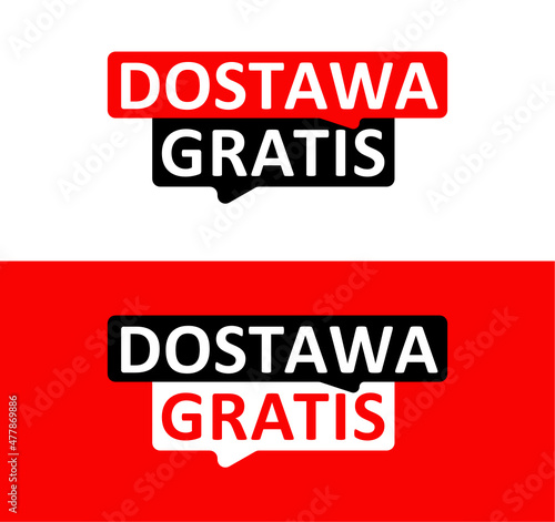 Dostawa gratis, wektor