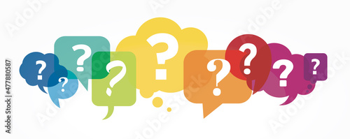 Speech Bubbles Colorful Question