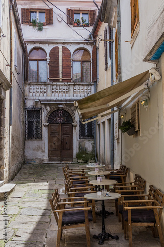 Open air cafe in Koper, Slovenia