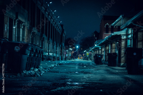 Back Alley in Cleveland, Ohio - Winter