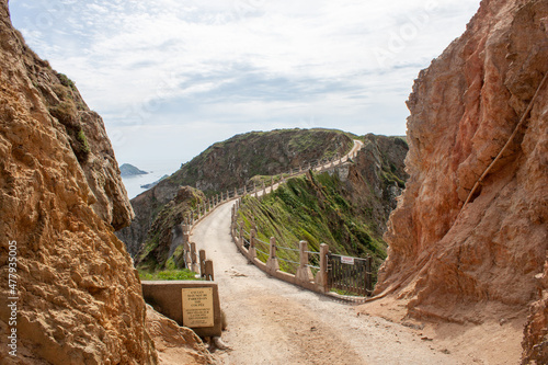 view over La Coupée, Sark, Channel Islands