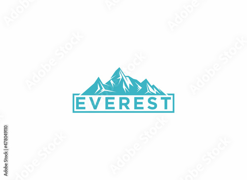 everest logo template vector, icon in white background