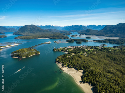 Stock Aerial Photo of Clayoquot Tofino Vancouver Island BC, Canada