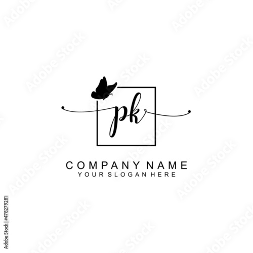 PK initial Luxury logo design collection