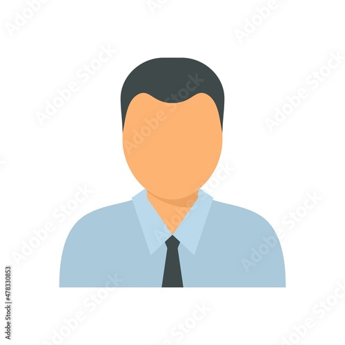 Notary man icon flat isolated vector