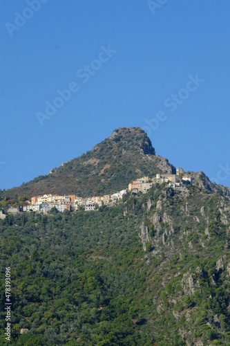 The small village of Bonson lost in the mountain. The 25th October 2021., Alpes Maritimes, France.