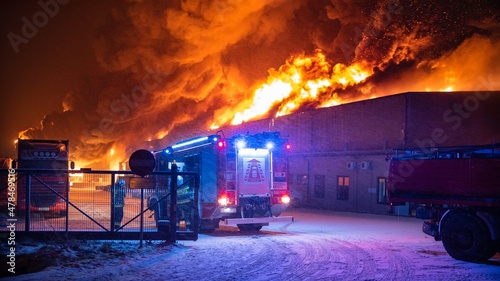 pożar fabryki