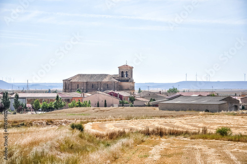 Church of Santos Juanes, Padilla de Abajo, Spain. Padilla de Abajo, Burgos, Castile, Leon, Spain, Europe.