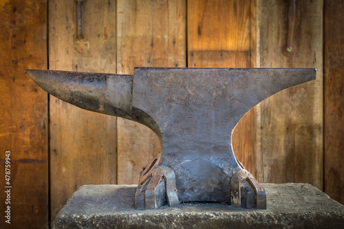 Antique anvil in Vail Headquarters park, Temecula, CA