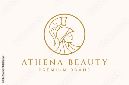 Beauty athena goddess logo brand