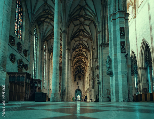The interior of the Catholic cathedral in the city of Ulm Germany