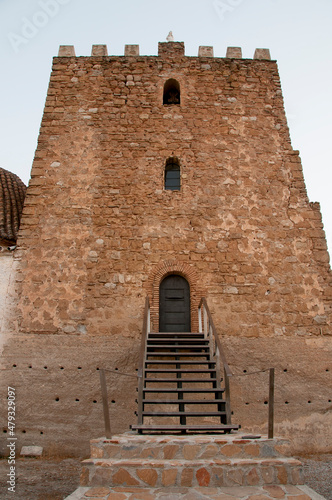 Allavi tower and hermitage of the virgin of the head in cullar de Baza, Granada.