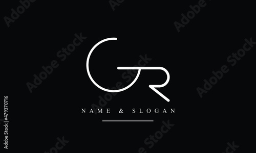 RG, GR, R, G abstract letters logo monogram