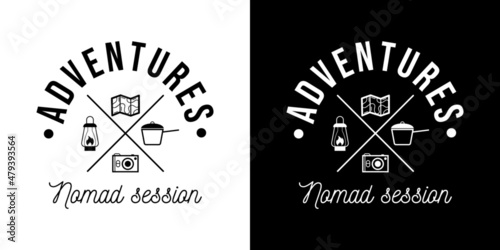 Logos - Adventures - Nomad session - Black and White