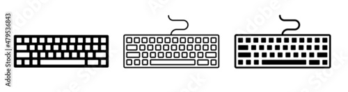 Keyboard icon. Computer keyboard tool signs. Technology tool keyboard. Stock vector