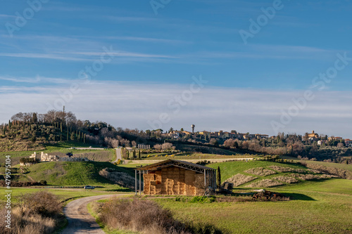 The countryside of Lajatico, Pisa, Italy, where the theater of silence is also located