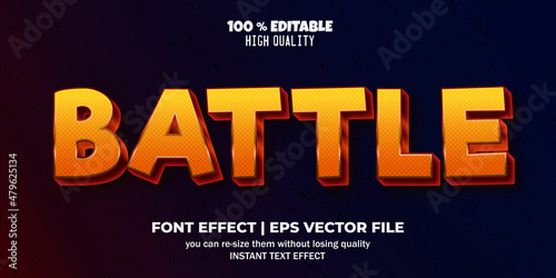 battle editable text effect