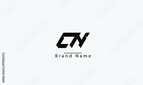 CN NC C N abstract vector logo monogram template