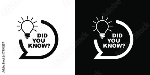 did you know sign on white background 