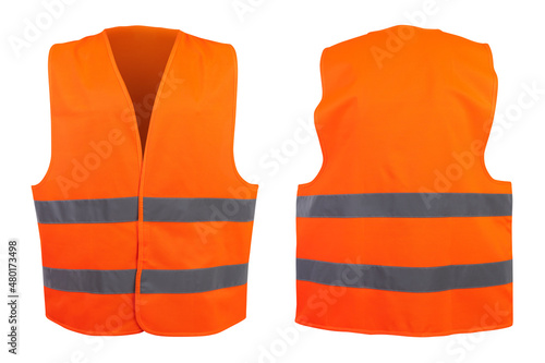 Safety warning signal vest with reflective stripes