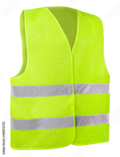 Safety warning signal vest with reflective stripes