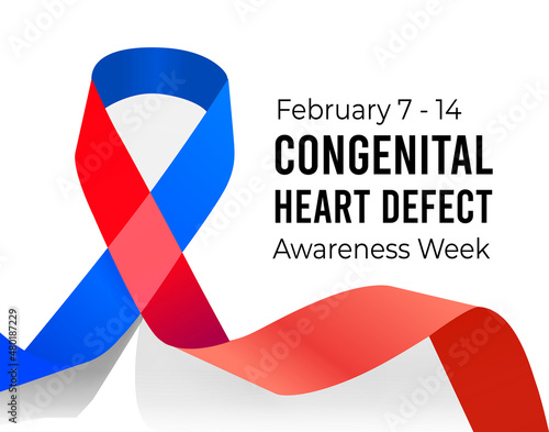 Congenital Heart Defect Awareness Week. Illustration on white
