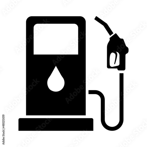 Gas pump station icon vector. Pump petrol symbol. Gasoline station icon.