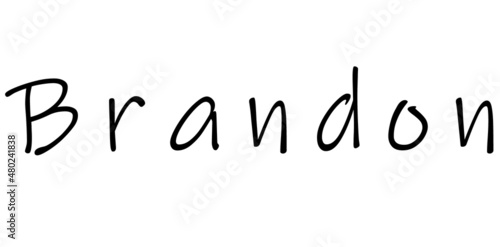 Simple text name design on white