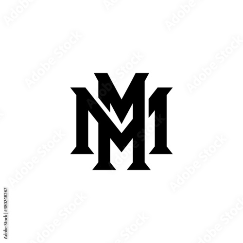 MM or M initial letter logo design vector.