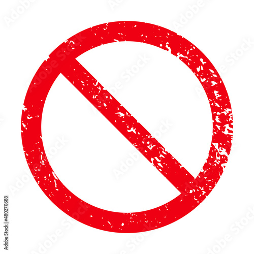 Sign forbidden. Icon symbol ban. Red circle sign stop entry ang slash line isolated on transparent background. Mark prohibited. Round cross restrict entrance. Signal cancel enter. Vector illustration