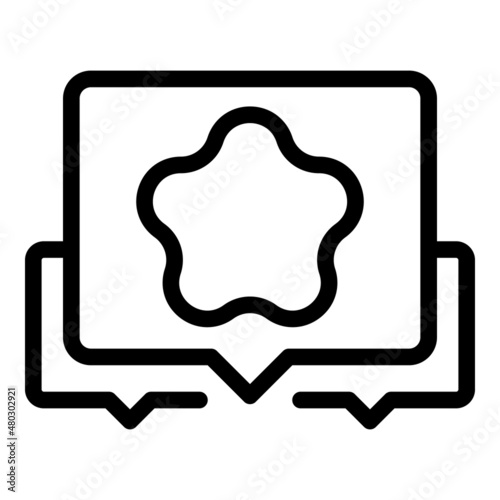 Influence message icon outline vector. Social content. Digital brand
