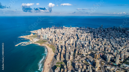 aerial view to Beirut city