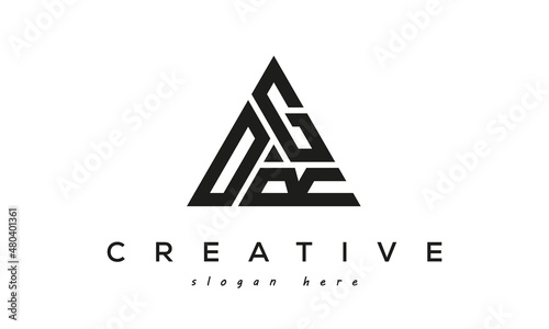 OGR creative tringle three letters logo design 