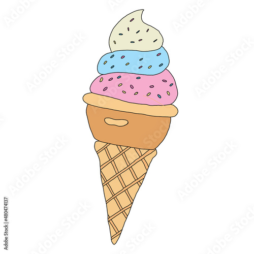 ice cream cone deser lodowy