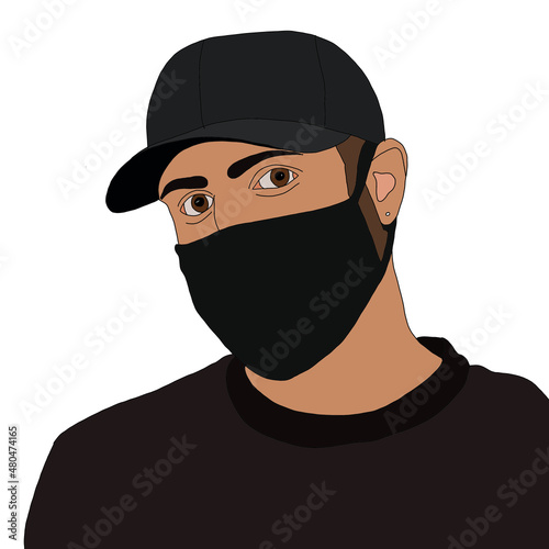 burglar with mask mężczyzna w maseczce
