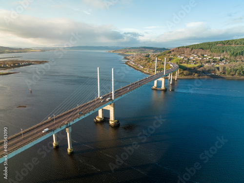 Kessock Bridge Spanning the Beauly Firth in Inverness Scotland