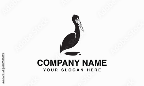 tech pelican logo design