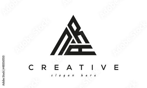 NRA creative tringle three letters logo design